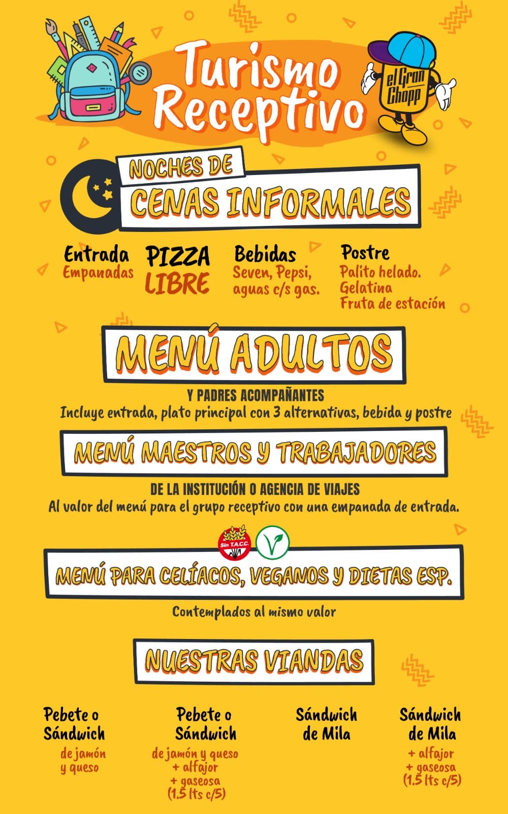Menú noches de cenas informales